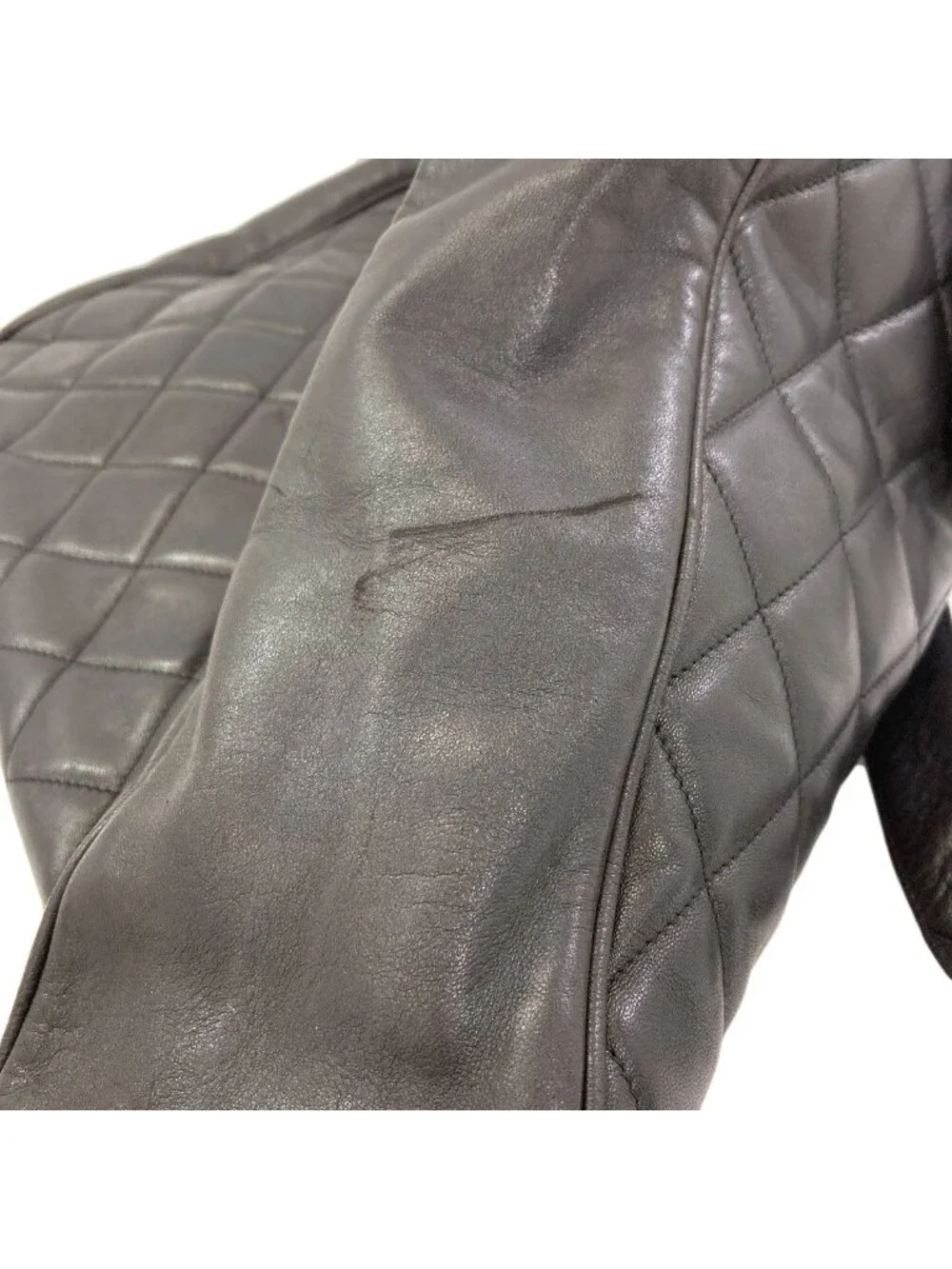 Chanel Quilted Gold Tote Bag Lambskin